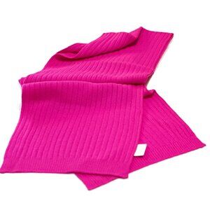 Talbots 100% Cashmere Rib Knit Scarf – Neon Pink, NWT